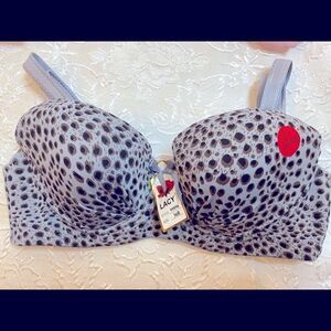Lacy women’s leopard Design Sexy Push Up Bra 36B